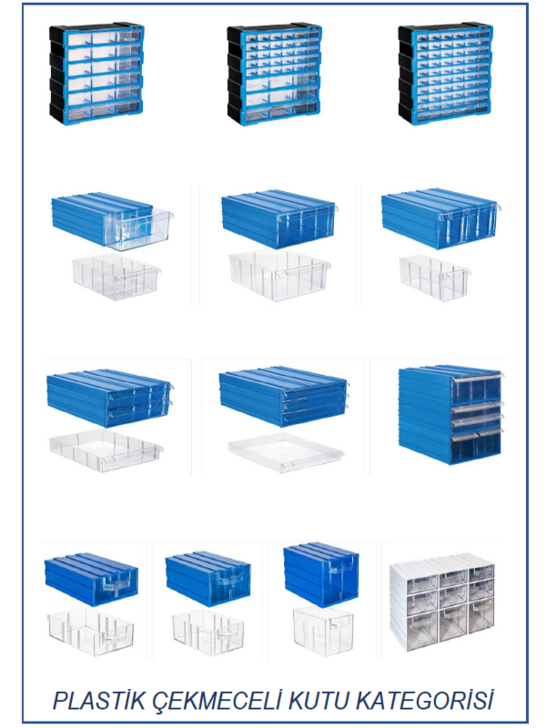 PLASTİK ÇEKMECELİ KUTU KATEGORİSİ