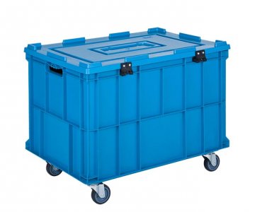 SHP-6943 MKT-Plastik Menteşe Kapaklı - Tekerlekli Kasa-48x69x55.5 cm 